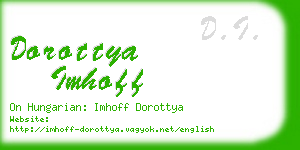 dorottya imhoff business card
